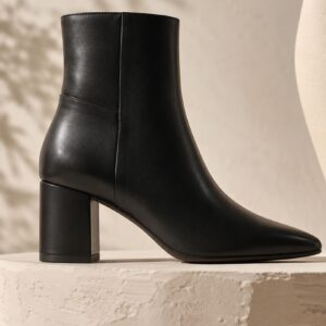 Exelite Noir Block Ankle Boots